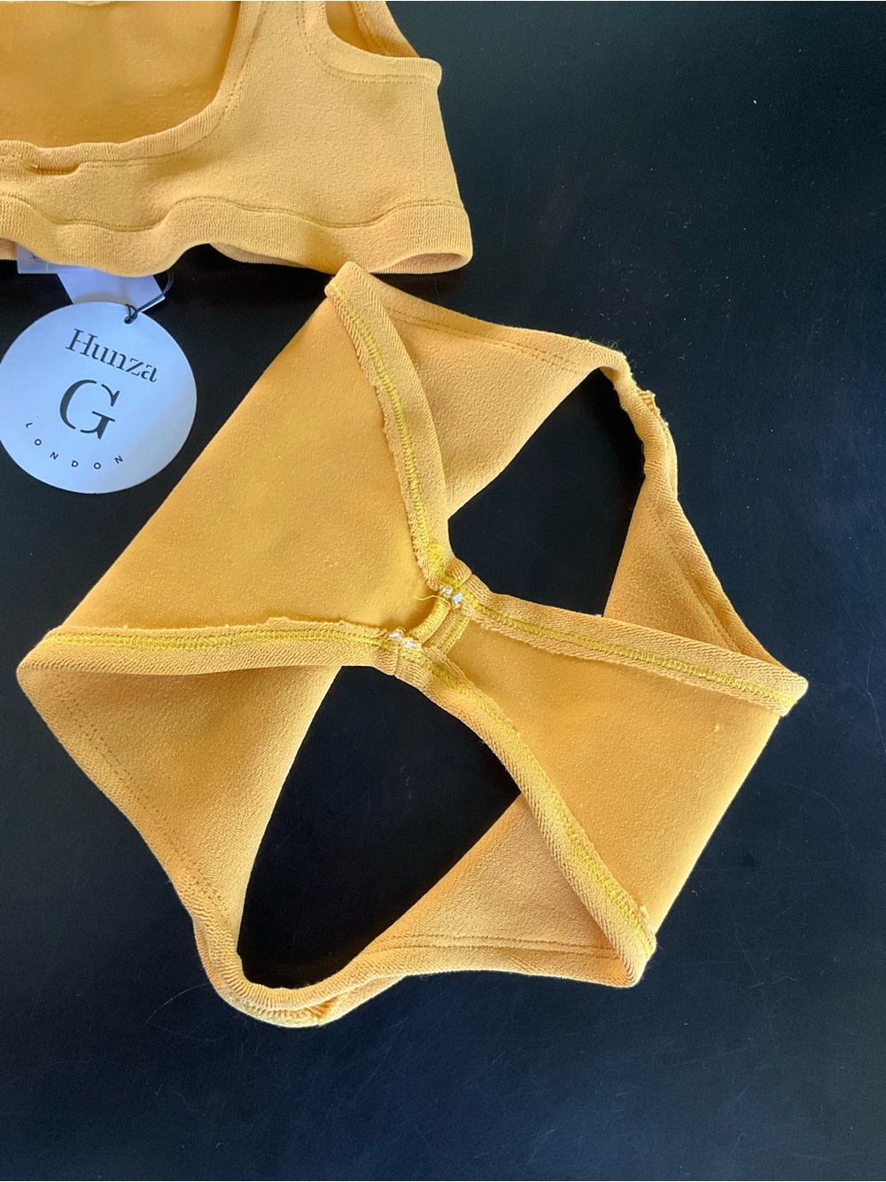 Hunza G Yellow Ribbed Two-Piece Bikini - Picture 6 of 6